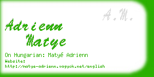 adrienn matye business card