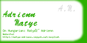 adrienn matye business card